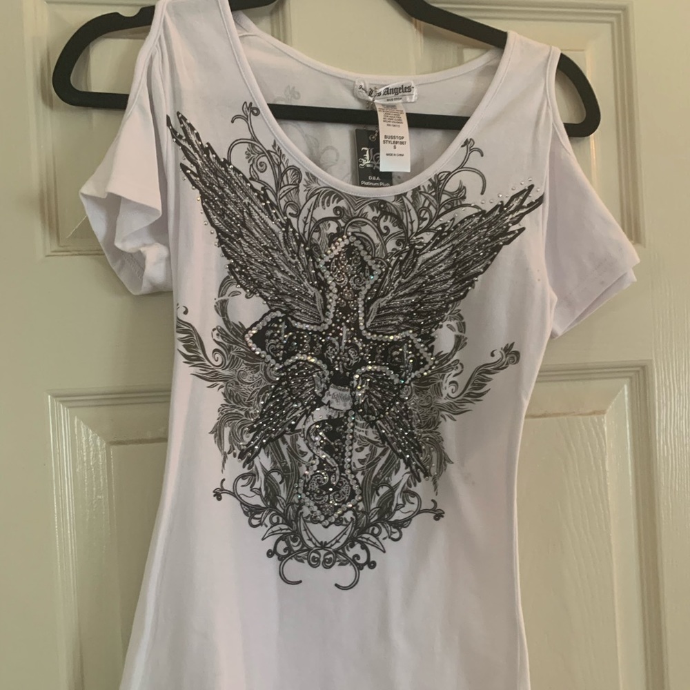 Bling cross tee